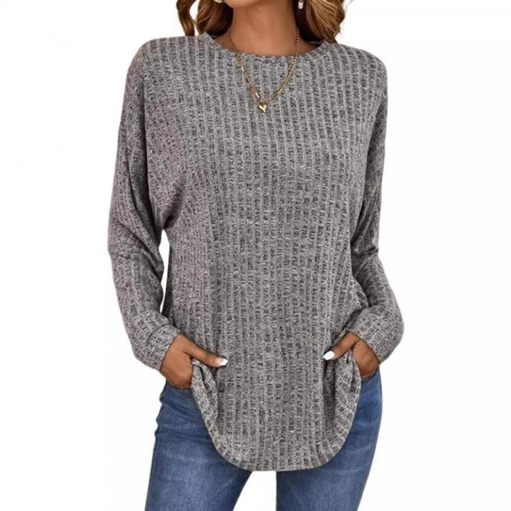 Damen Oversized Struktur-Strickpullover mit Rundhals und Eingrifftaschen Echo Archiv