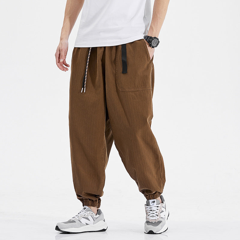 Herren lässige Cargo-Hose mit elastischem Bund und praktischen Taschen Echoarchiv