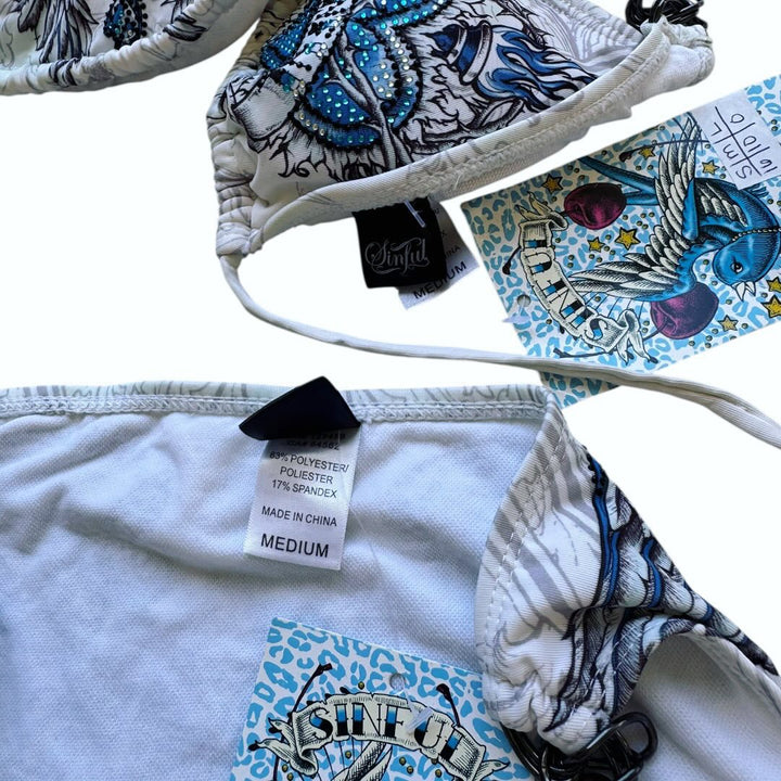 Damen Triangel-Bikini mit aufwändigem Grafikdesign und modischen Details Echo Archiv