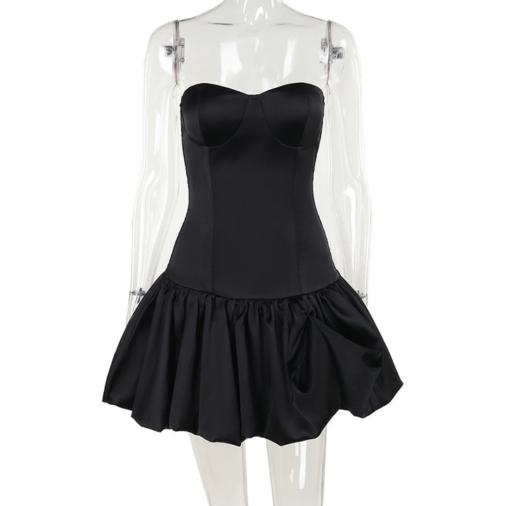 Damen kurzes Abendkleid mit voluminösem Rock und elegantem Bustier-Oberteil Echo Archiv