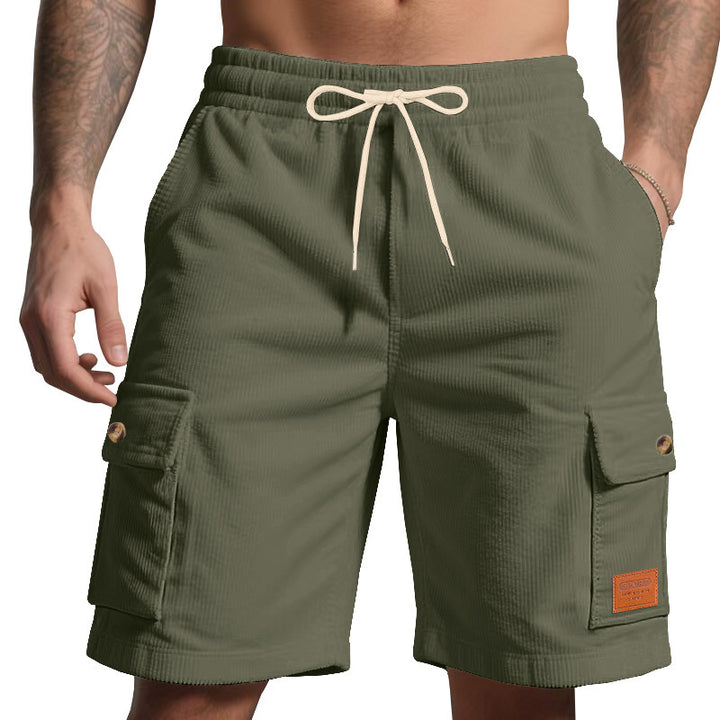 Herren Cargo-Shorts mit praktischem Faltendesign und elastischem Bund Echoarchiv