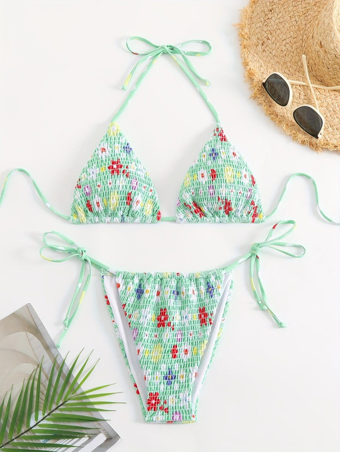 Damen Triangel-Bikini-Set mit floralem Design – Maréssa