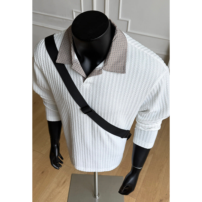 Stylischer Herrenstrickpullover mit strukturiertem Design Echo Archive