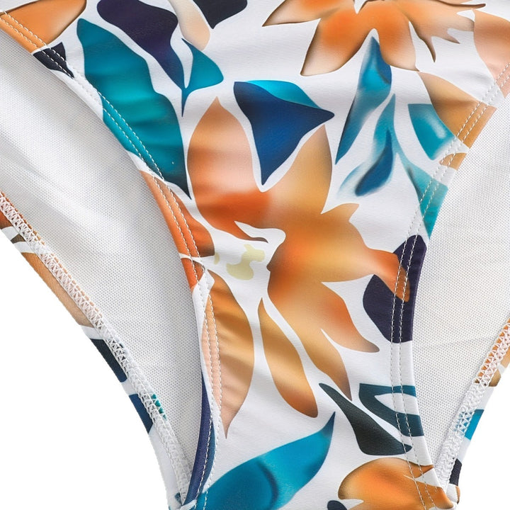 Damen Badeanzug Set mit floralem Design und leichtem Rock Echo Archiv