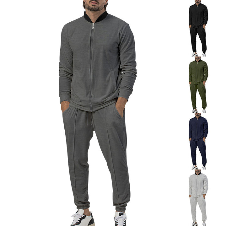Herren Atmungsaktive Zip-Jacke mit hohem Kragen und seitlichen Taschen Echoarchiv