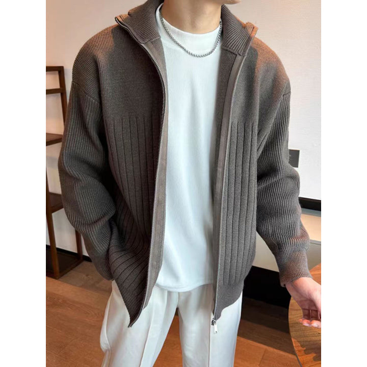 Herren Modische Strickjacke mit Reißverschluss Echo Archiv