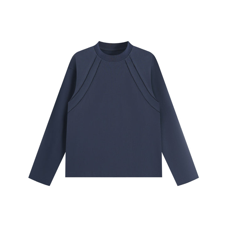 Unisex Oversize‑Sweatshirt mit dekorativer Lagenpasse und Rundhalsausschnitt Echoarchiv