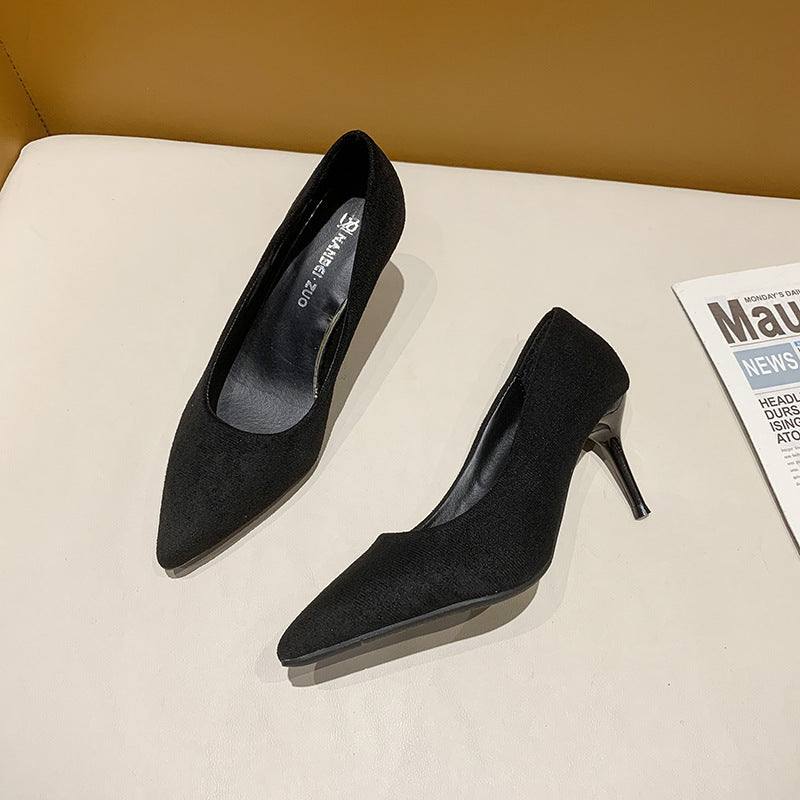 Damen Stiletto-Pumps mit Veloursfinish, gepolsterter Komfortinnensohle und schlankem Absatz – Lioré