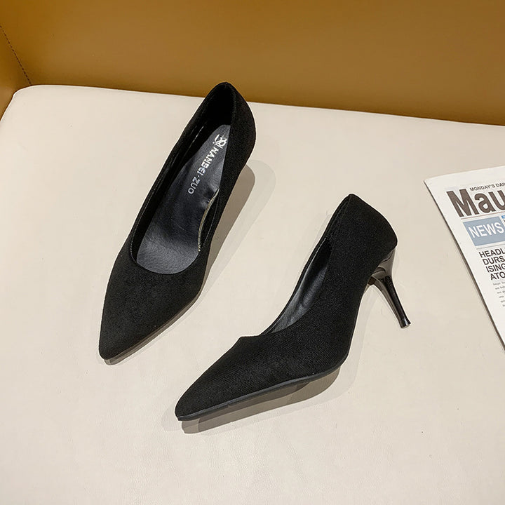 Damen Stiletto-Pumps mit Veloursfinish, gepolsterter Komfortinnensohle und schlankem Absatz – Lioré