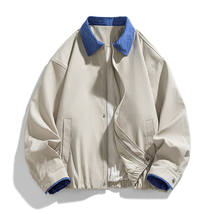 Damen Modische Blousonjacke mit Karo-Kragen Echo Archiv