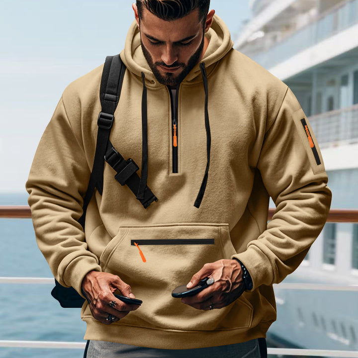 Herren sportlicher Kapuzenpullover mit Reißverschluss und praktischen Taschen Echoarchiv