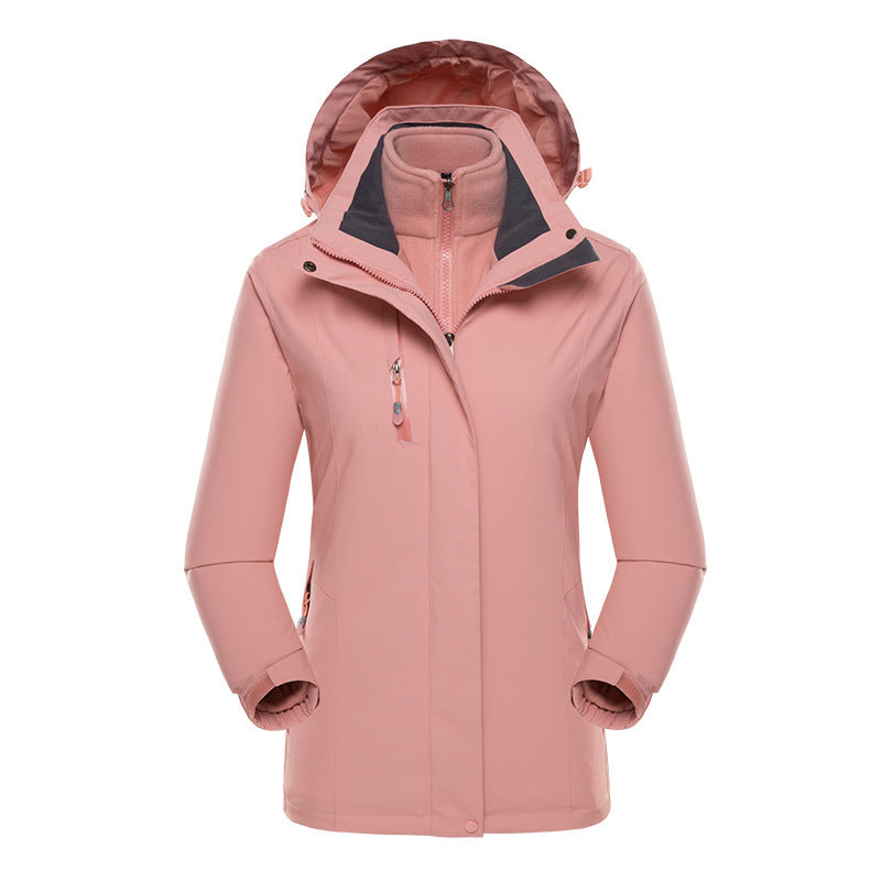 Herren Softshell-Parka mit herausnehmbarer Fleece-Innenjacke und verstellbarer Kapuze Echo Archiv