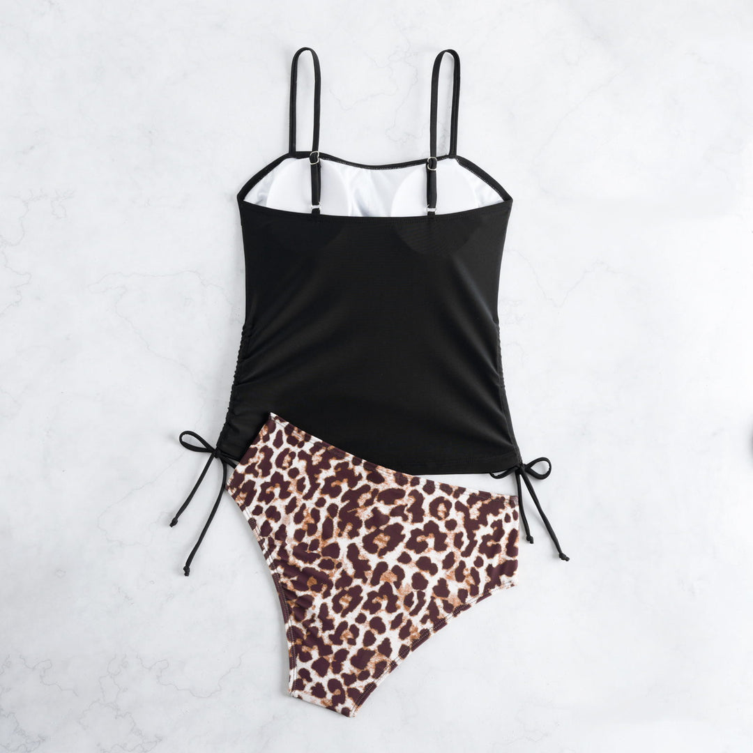 Damen Tankini mit modischen Raffungselementen und trendiger Tierdruckhose Echo Archiv