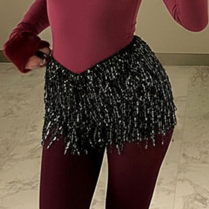 Damen glamouröse Pailletten-Shorts Echo Archiv