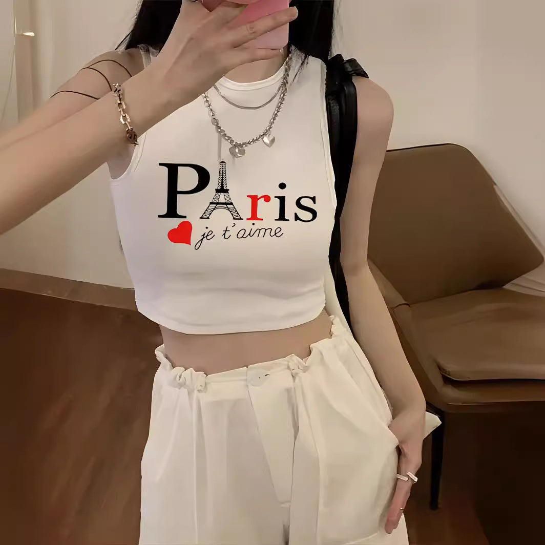 Damen Crop-Top mit kreativem Spruch und lässigem Schnitt Echo Archiv