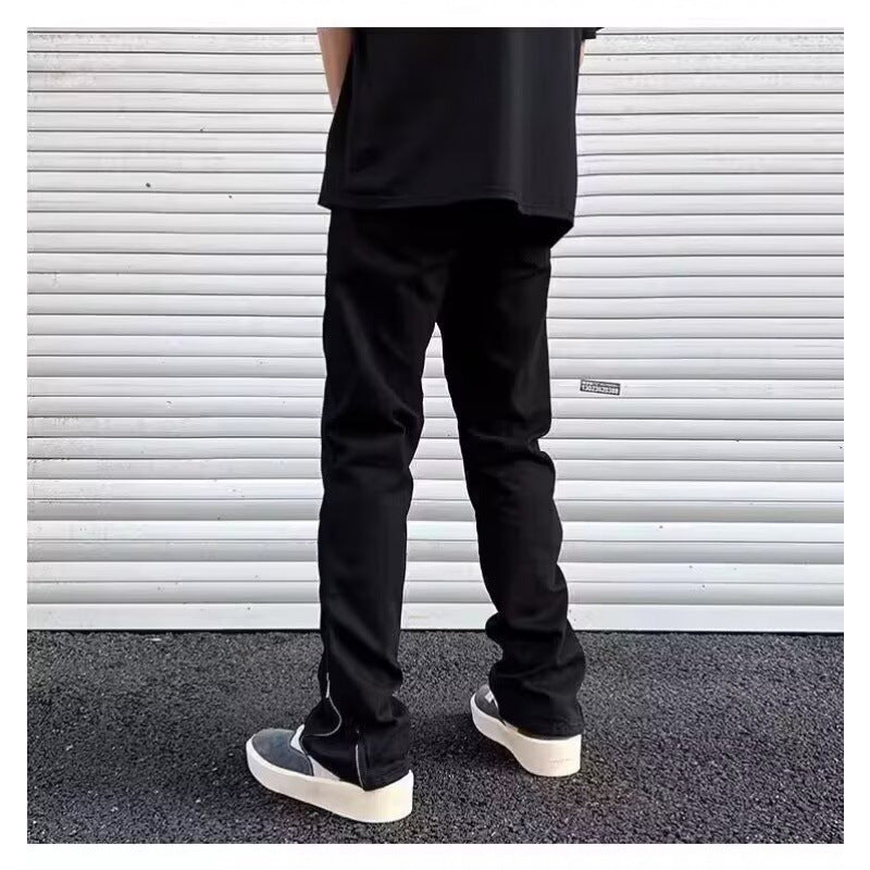 Herren Slim-Fit Zip-Ankle-Hose mit seitlichem Reißverschluss-Detail Echoarchiv