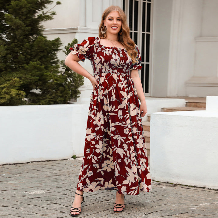 Damen Sommerliches Maxikleid mit romantischem Blumenmuster und Puffärmeln Echo Archiv