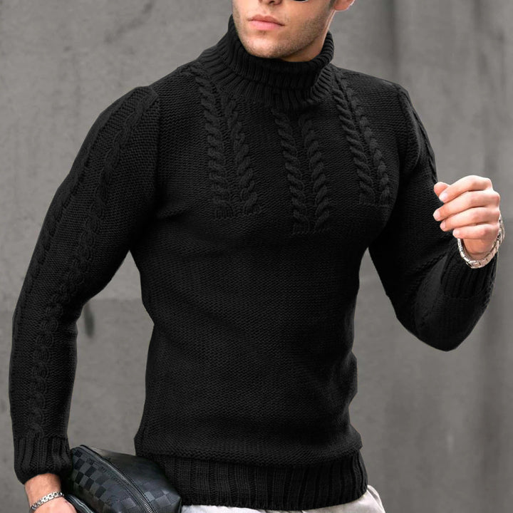 Herren Strickpullover mit hochstehendem Kragen Echoarchiv