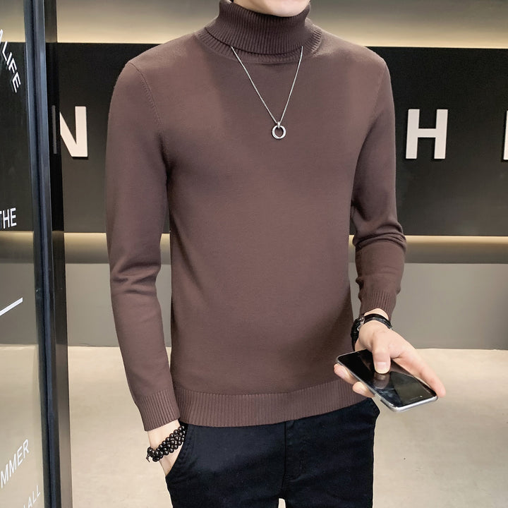 Herren Pullover mit hohem Kragen aus weicher Strickware Echoarchiv