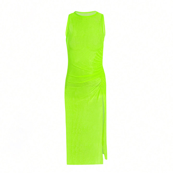 Damen elegantes Midi-Kleid mit Raffungen Echo Archiv