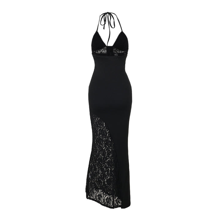 Damen Elegantes Maxikleid mit raffinierten Spitzenakzenten Echo Archiv