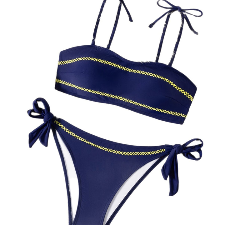 Damen Bandeau-Bikini mit eleganten Krawatten und zierlichem Design Echo Archiv