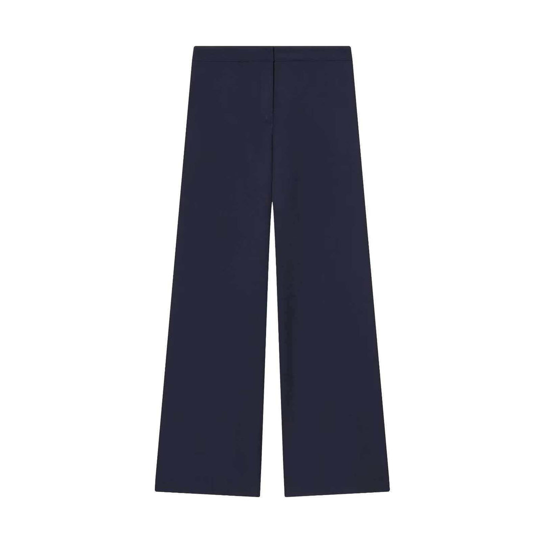Damen nan elegante High‑Waist Weitbein-Anzughose mit flachem Bund und verdeckter Naht Echo Archiv