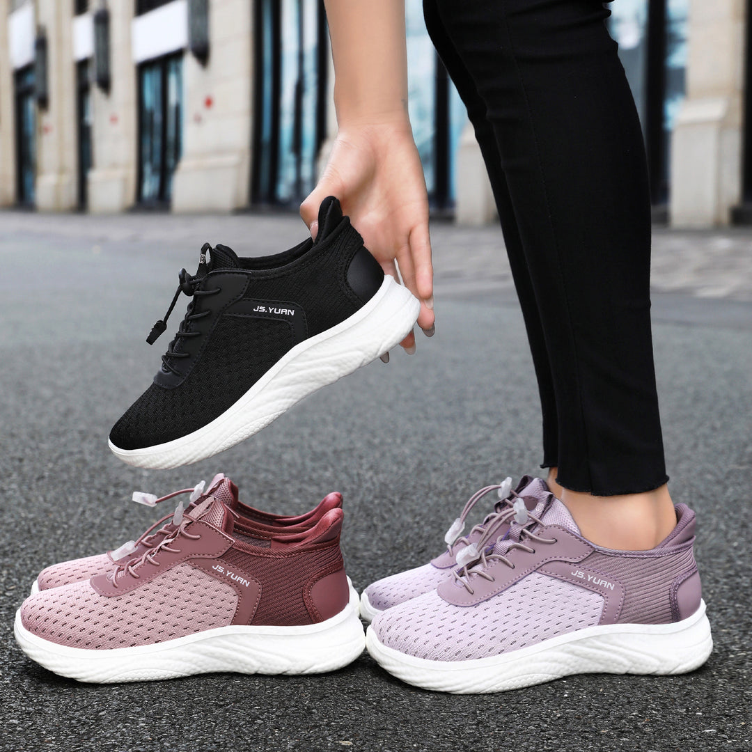 Damen nan leichter Strick-Sneaker mit elastischem Sockeneinstieg, Schnellzug-Schnürung und gedämpfter EVA-Zwischensohle Echo Archiv