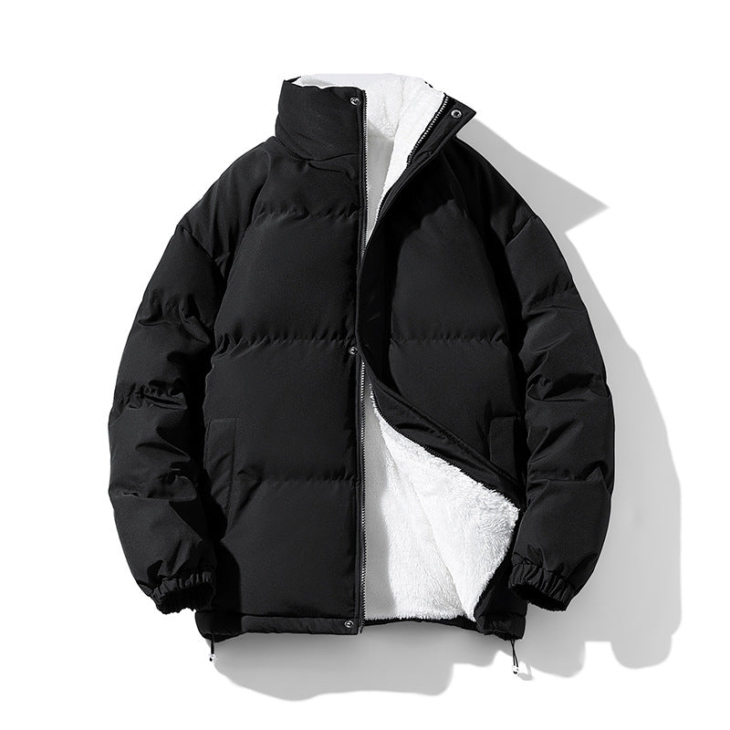 Herren kompakte Thermo-Puffer-Jacke mit weichem Teddy-Futter, hochstehendem Kragen und verstellbarem Kordelzug – Marzano