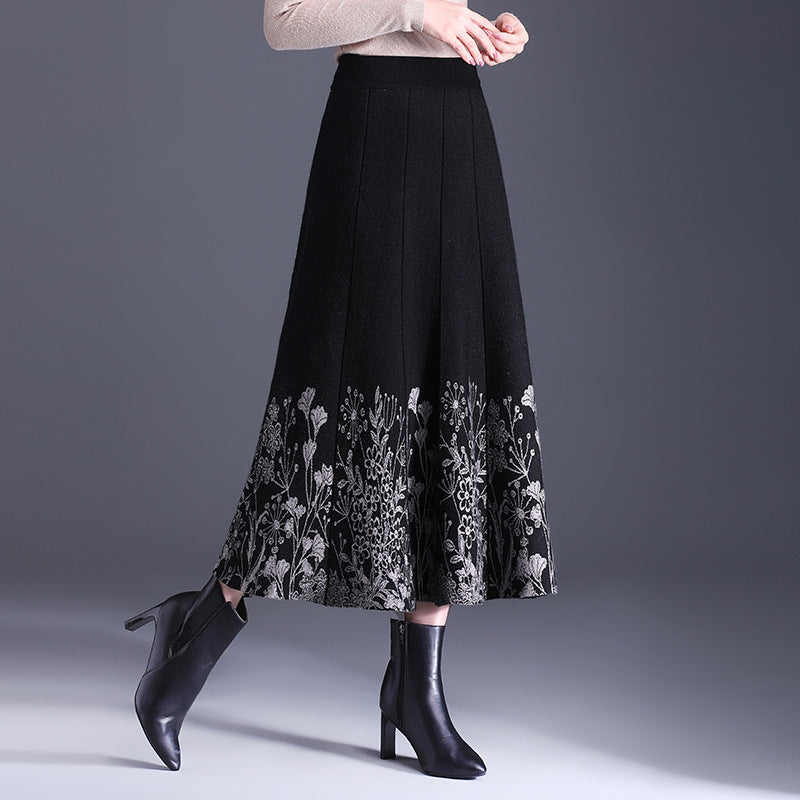 Damen Eleganter Maxirock mit floralem Muster Echo Archiv