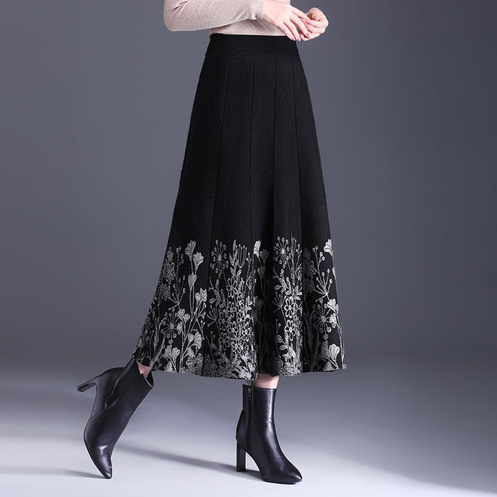 Damen Eleganter Maxirock mit floralem Muster Echo Archiv