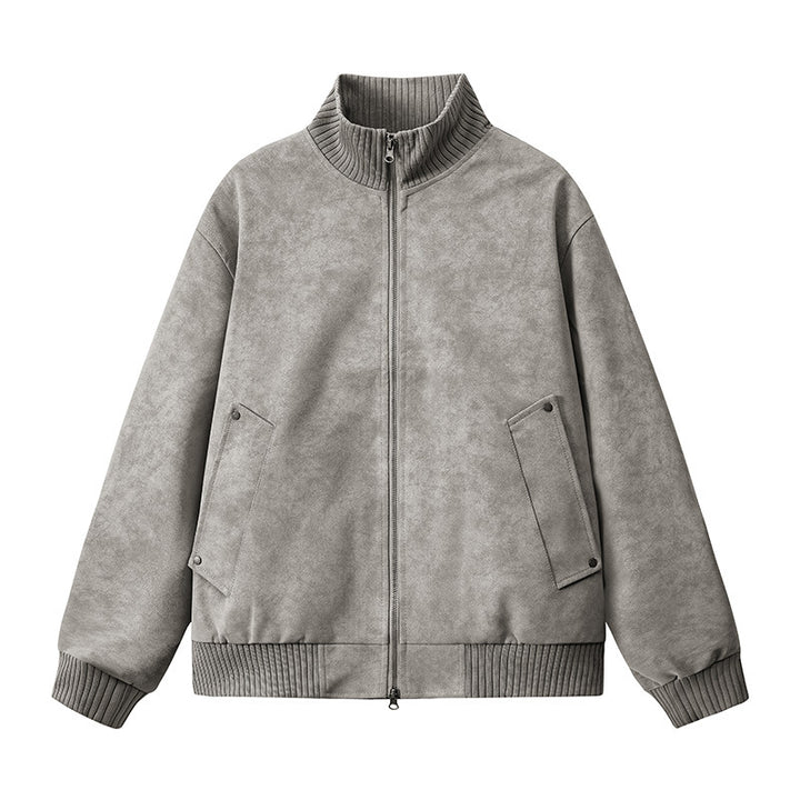 Damen Elegante Kunstlederjacke mit Stehkragen Echo Archiv