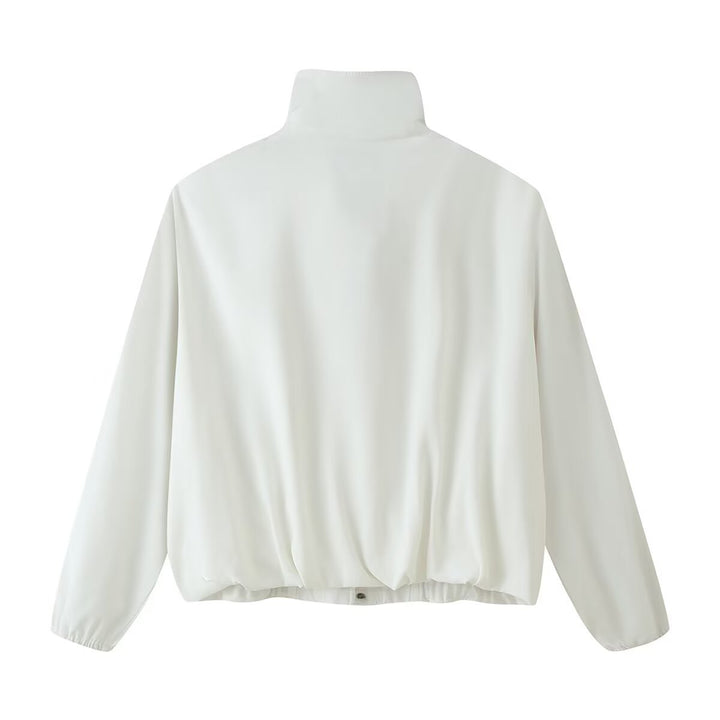 Damen Kurzblouson mit hohem Stehkragen, Schulterpatten und Druckknopfleiste Echo Archiv