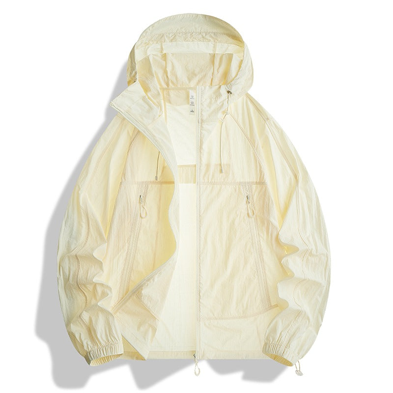Herren Ultraleichte Kapuzen‑Windjacke mit Packfunktion, Meshfutter & Reißverschlusstaschen Echoarchiv