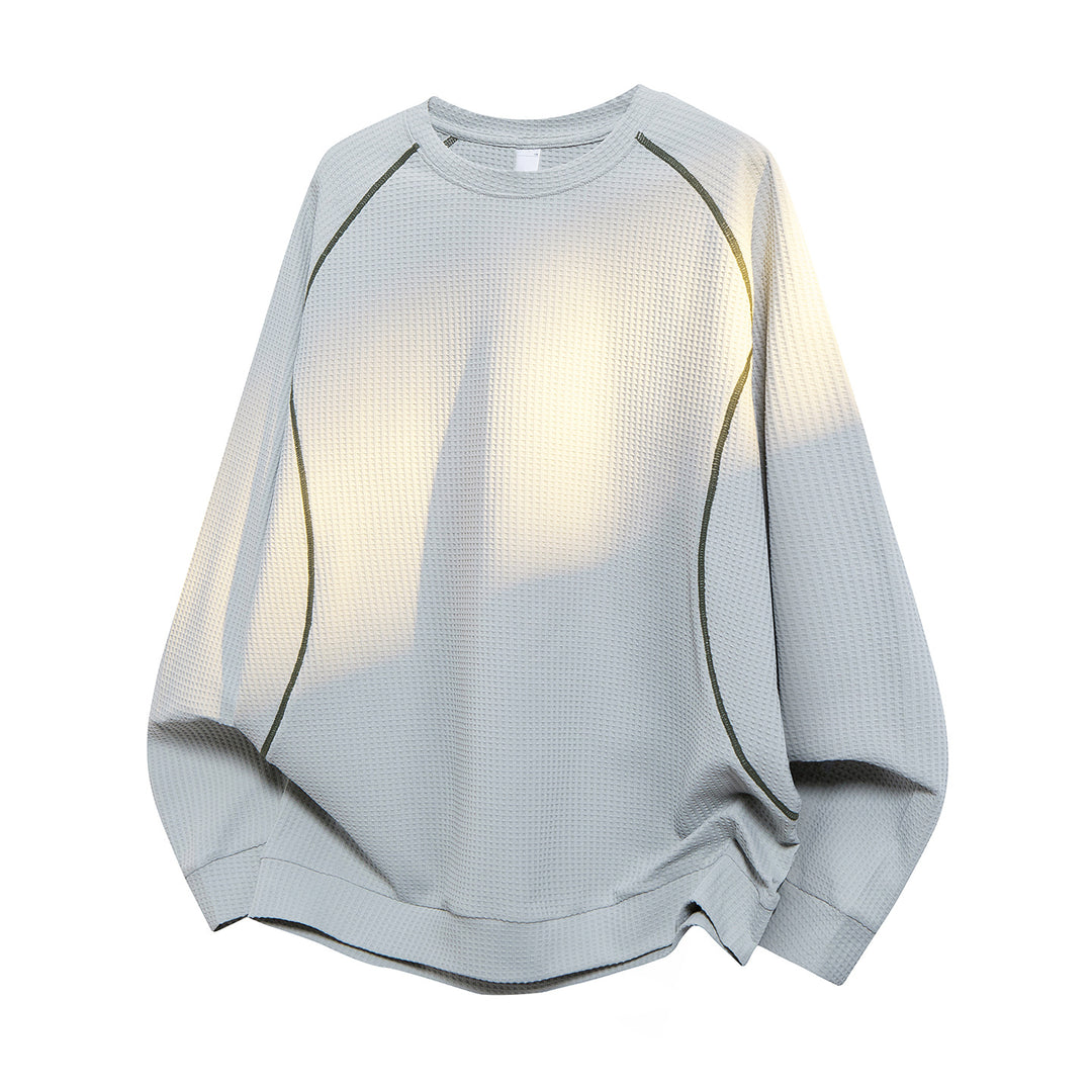 Herren Waffelstruktur-Oversized-Sweatshirt mit Raglanärmeln und Relaxed-Fit Echo Archiv