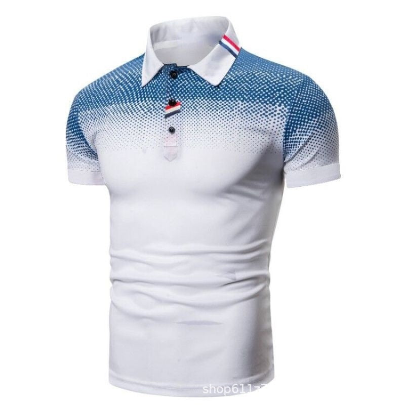 Herren Poloshirt mit modernem grafischen Design und sportlicher Passform Echoarchiv