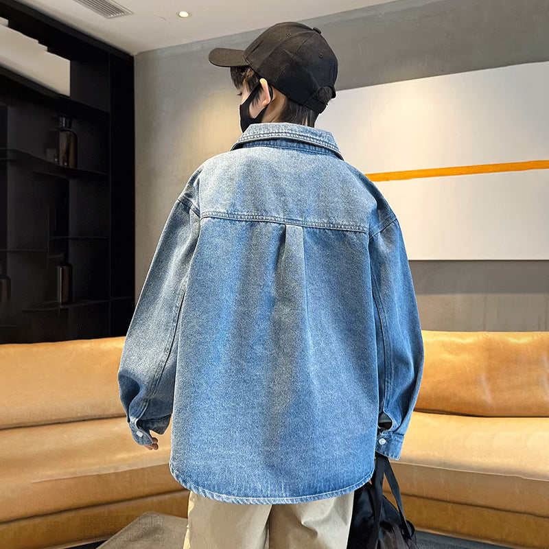 Unisex lässige Denim-Hemdjacke Echo Archiv