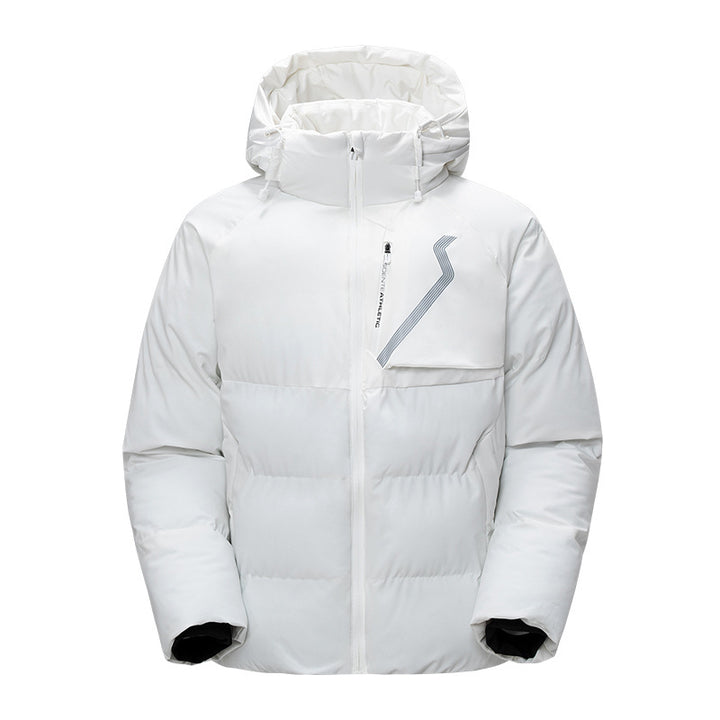 Herren Technische Daunenjacke mit isolierender Kapuze und hochfunktionalen Taschen Echoarchiv