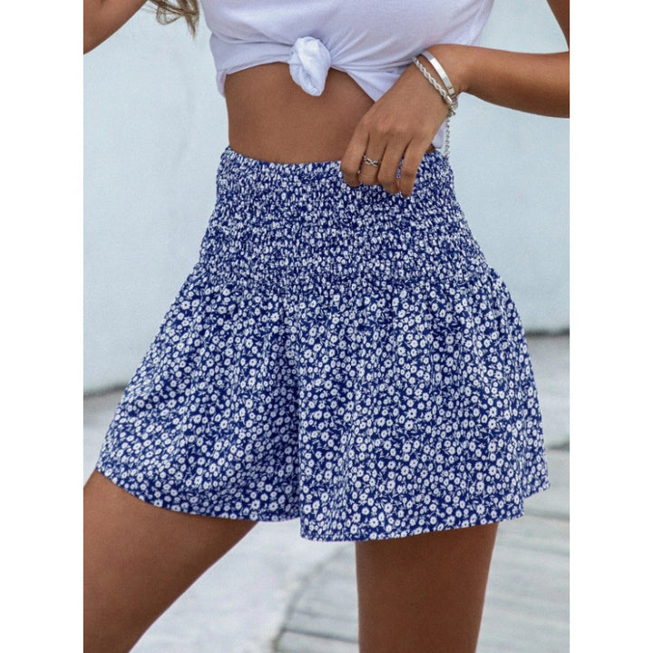 Damen Shorts mit elastischem Taillenbund und floralem Design Echo Archiv