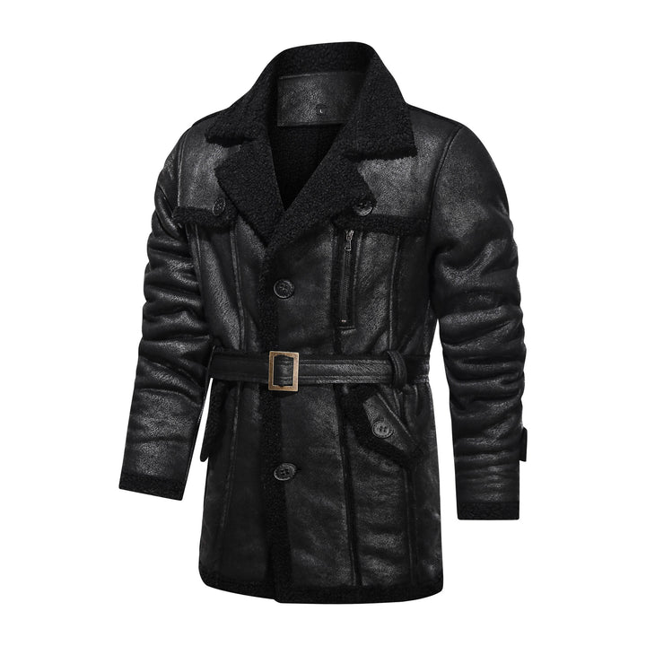 Herren Kuschelige Lederjacke mit Teddyfutter Echoarchiv
