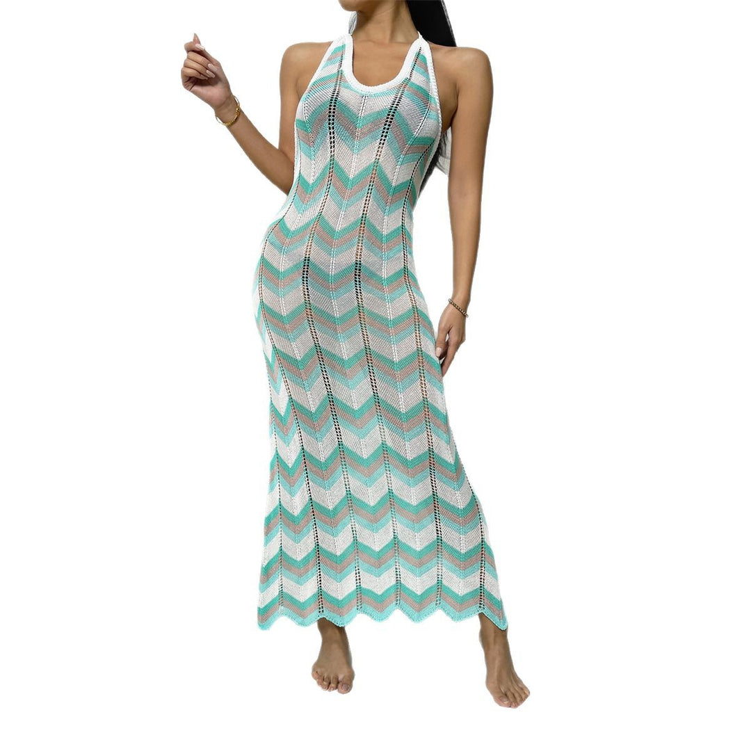 Damen Maxikleid mit raffiniertem Wellenmuster Echo Archiv
