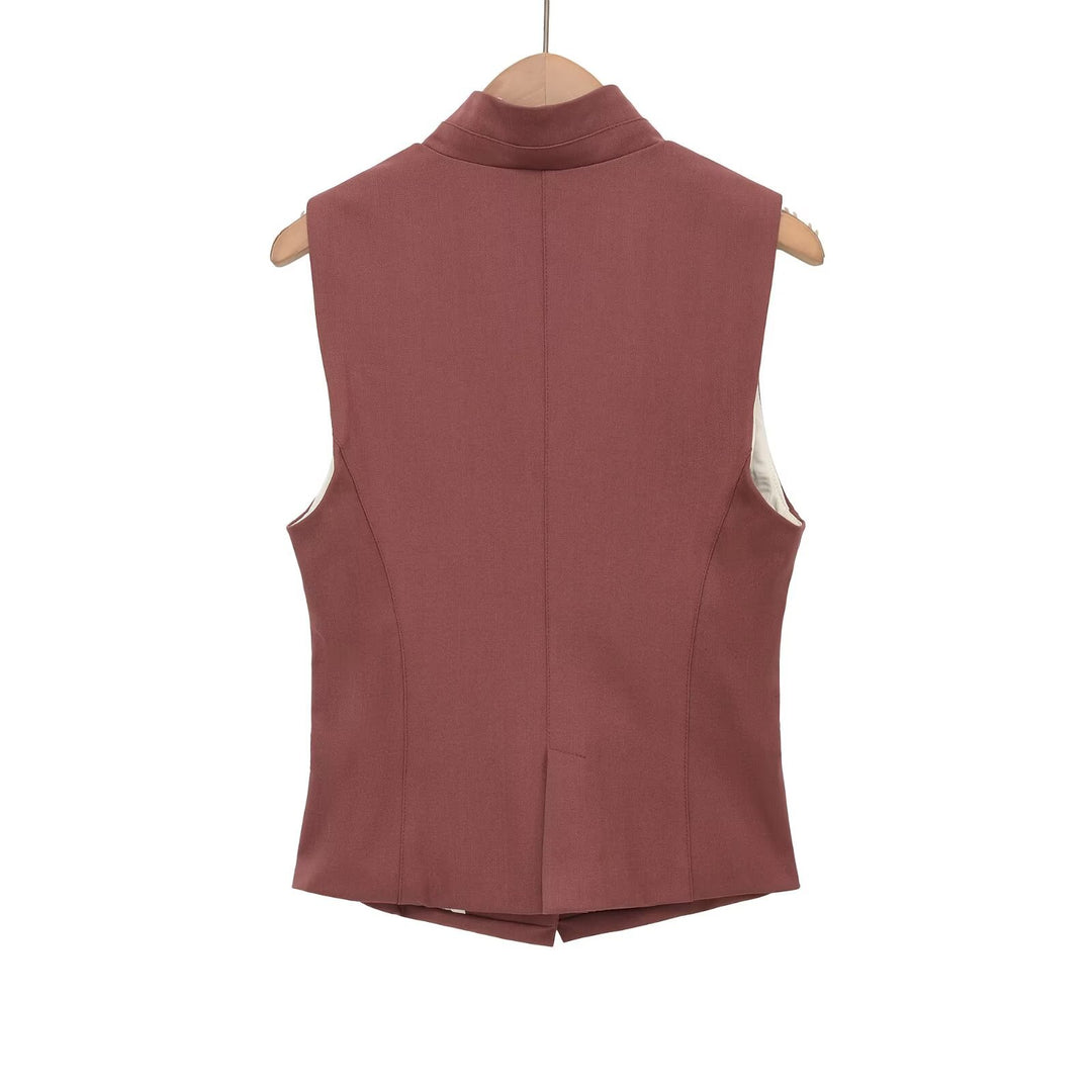 Damen elegante Weste mit schmalem Kragen Echo Archiv