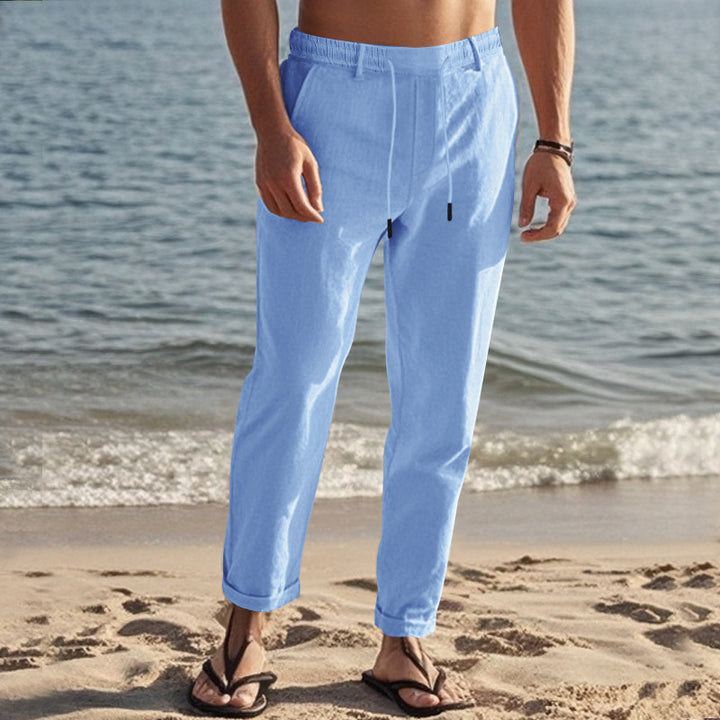 Herren lässige Freizeithose mit elastischem Bund und seitlichen Taschen Echoarchiv