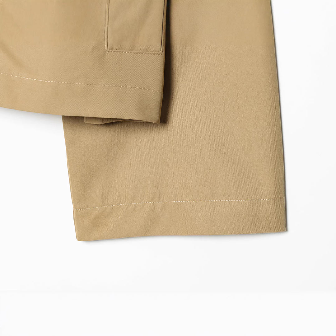 Damen Cropped Kurzjacke mit kontrastfarbenem Cordkragen und geradem Boxy‑Schnitt Echoarchiv