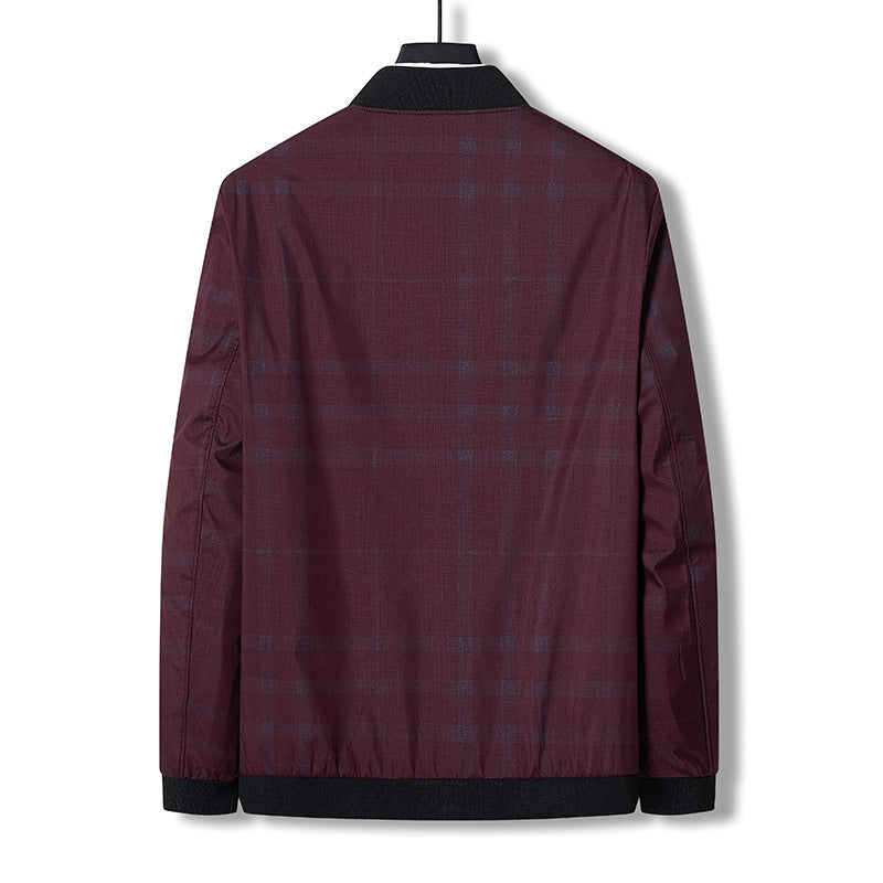 Herren modische und funktionale Jacke mit Check-Muster Echoarchiv