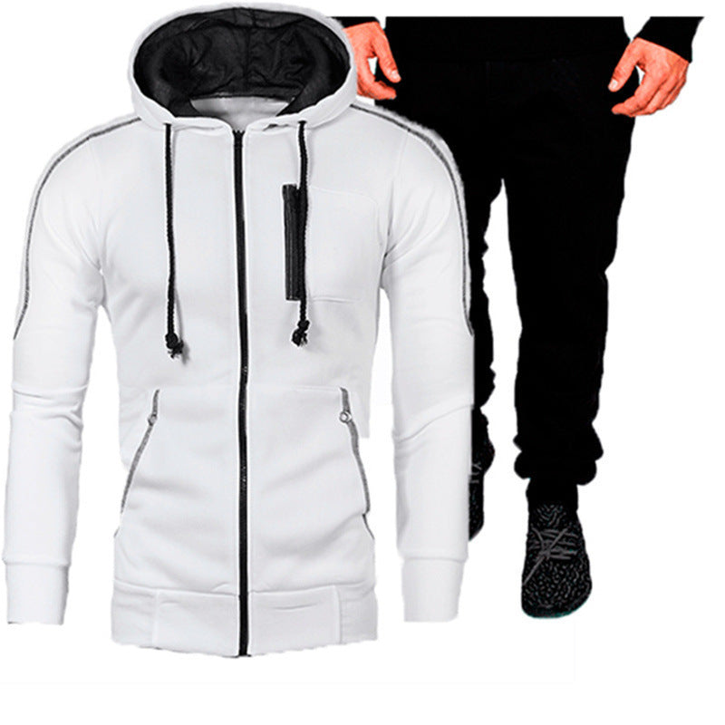 Herren sportliches Kapuzenjacken- und Jogginghosen-Set Echoarchiv