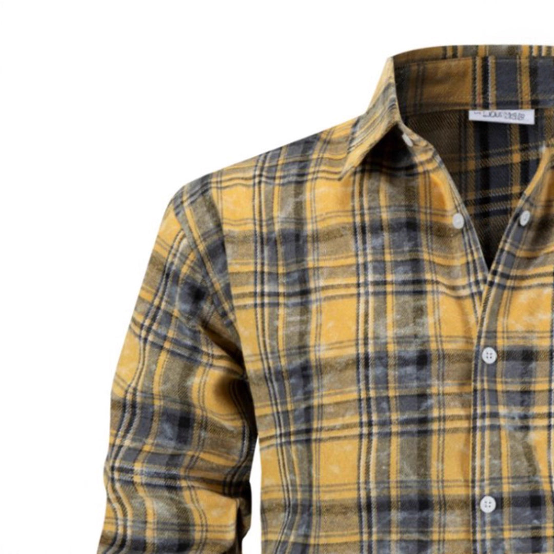Herren Flanellhemd mit modernem Karodesign und bequemer Passform Echoarchiv