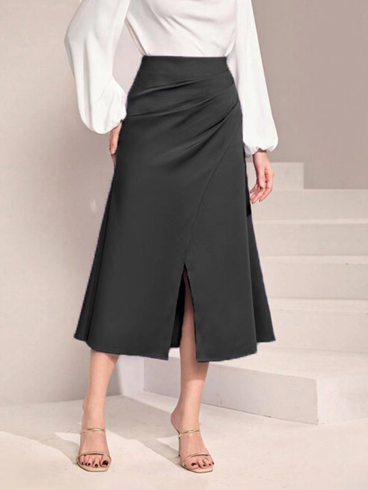 Damen Midirock mit asymmetrischem Schnitt und elegantem Schlitz Echo Archiv