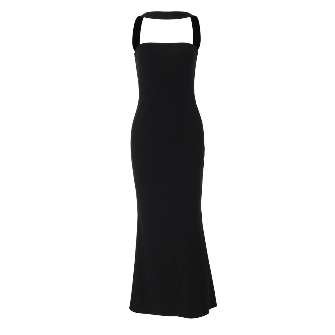 Damen Enges Abendkleid mit tiefem U-Ausschnitt und chicer Rückenpartie Echo Archiv