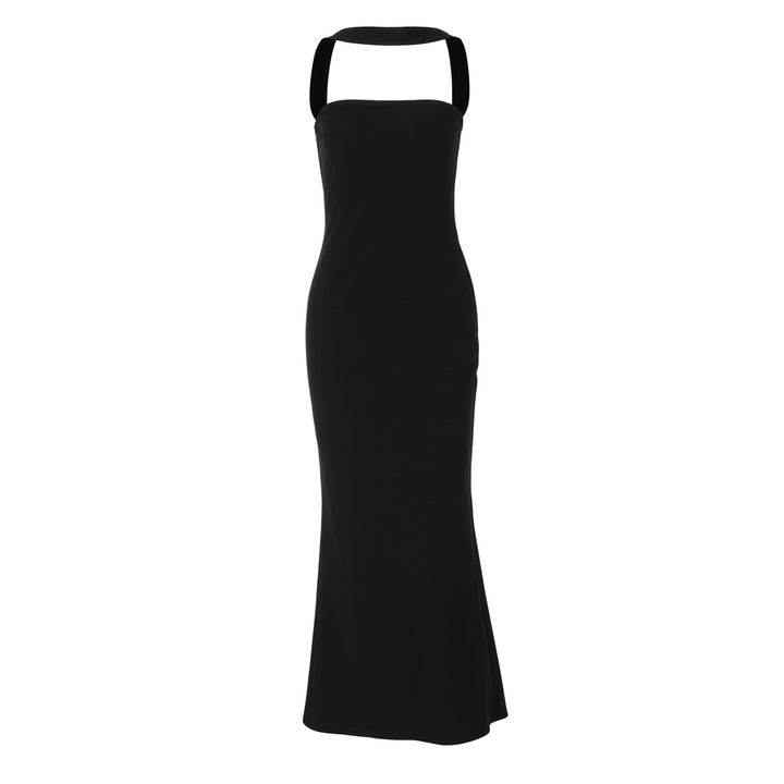 Damen Enges Abendkleid mit tiefem U-Ausschnitt und chicer Rückenpartie Echo Archiv